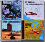 Covers of all four of Barry's audio CDs